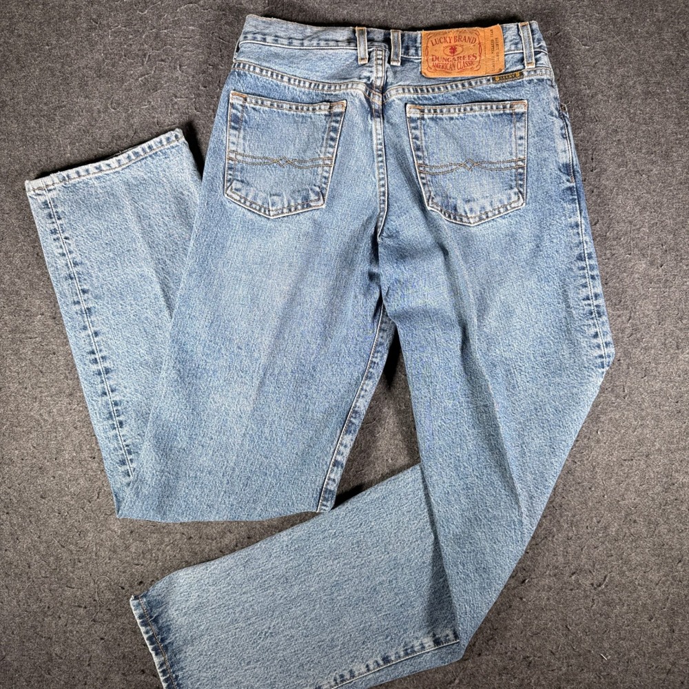 Lucky Brand Dungarees American Classic Relaxed Jeans Light Wash 30 Made in USA